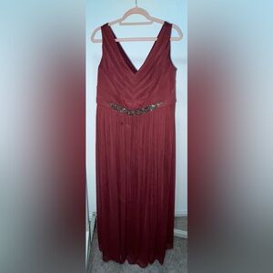 David’s Bridal Bridesmaid Dress, maroon/burgandy/ size 18 worn once